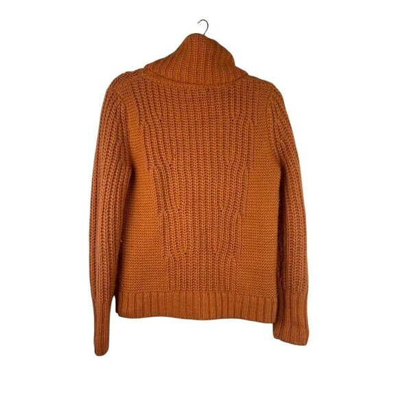 Banana Republic Women's S Cowl Neck Sweater Orange Merino Wool & Alpaca Blend - Picture 2 of 12